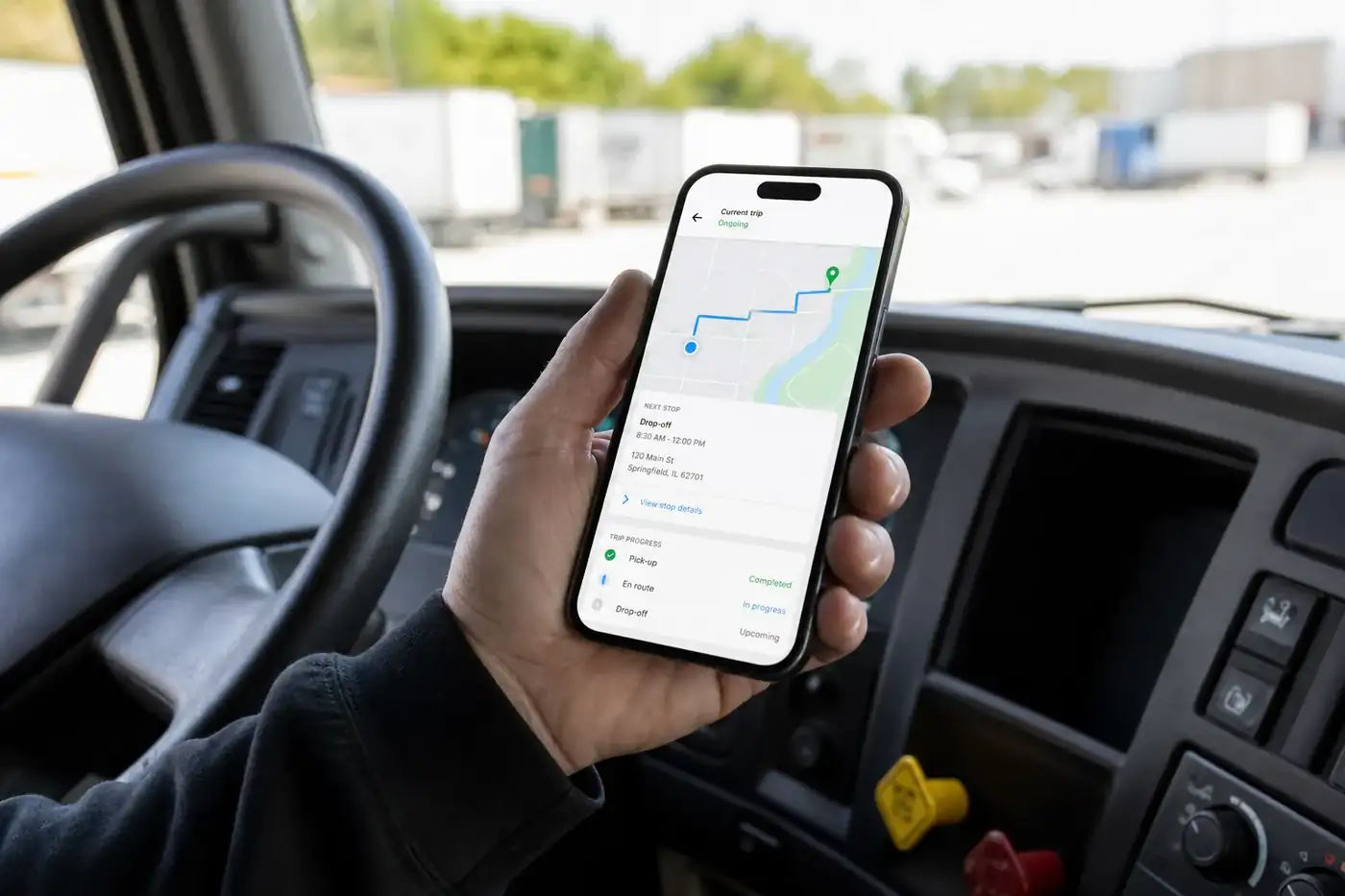Driver app on phone